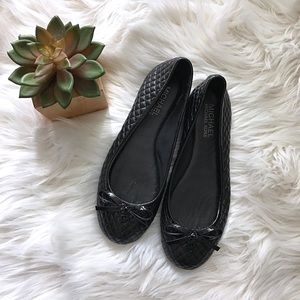 Michael Kors Black Quilted Patent Ballet Flats 5